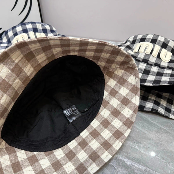 MM BUCKET MOTIVO A QUADRI CON LOGO