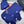 THREE-PIECES SET IN NAVY BLUE WOOL AND ACRYLIC 406557