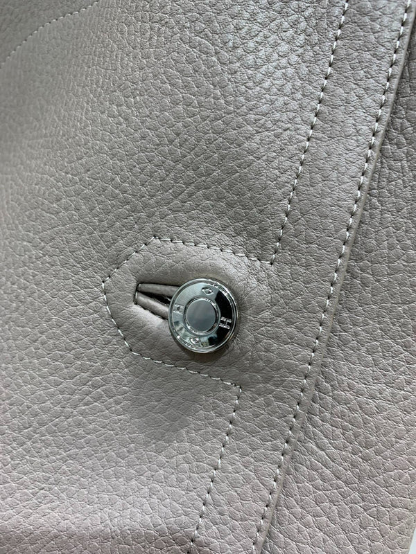 HERMES 25S LEATHER JACKET WITH LEATHER SHORTS