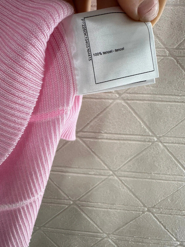 CHANEL FITTED SHORT-SLEEVE KNIT TOP 276498