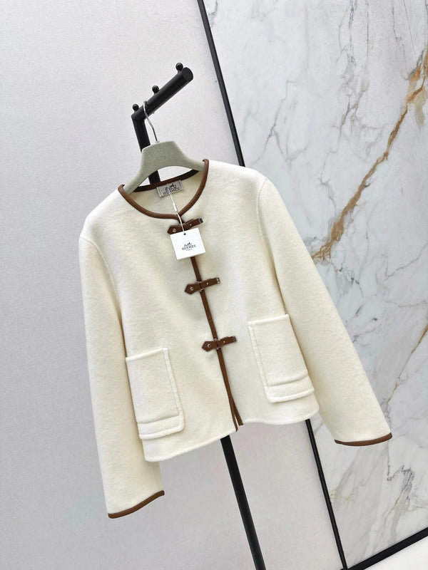 HERMES 25S REVERSIBLE SHORT CASHMERE COAT 130