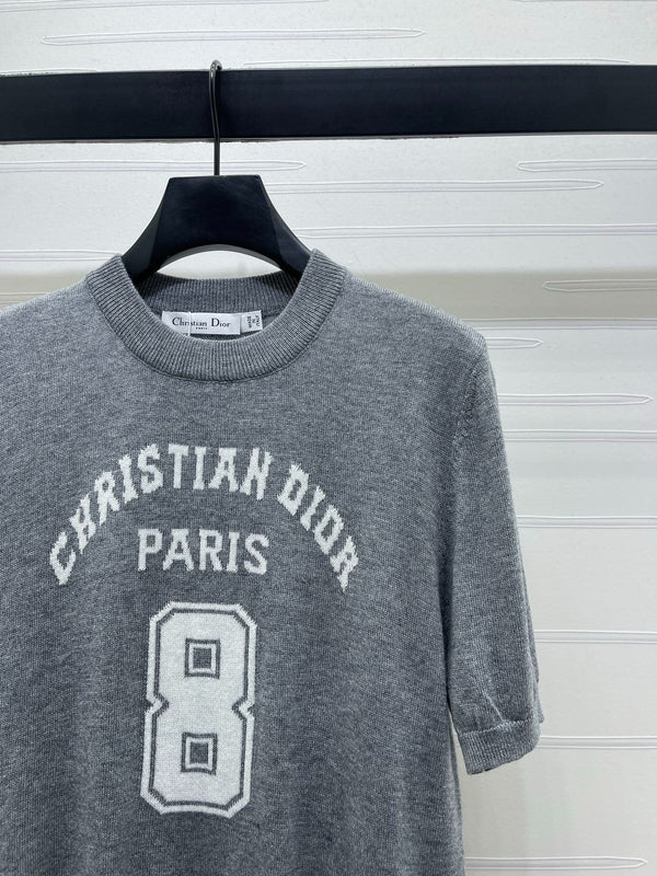 Dior 2026 Number with Logo Short-Sleeve T-Shirt Wool