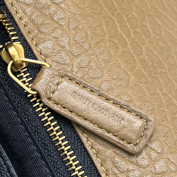 Sac à main YSL 28 en agneau marron clair à motif