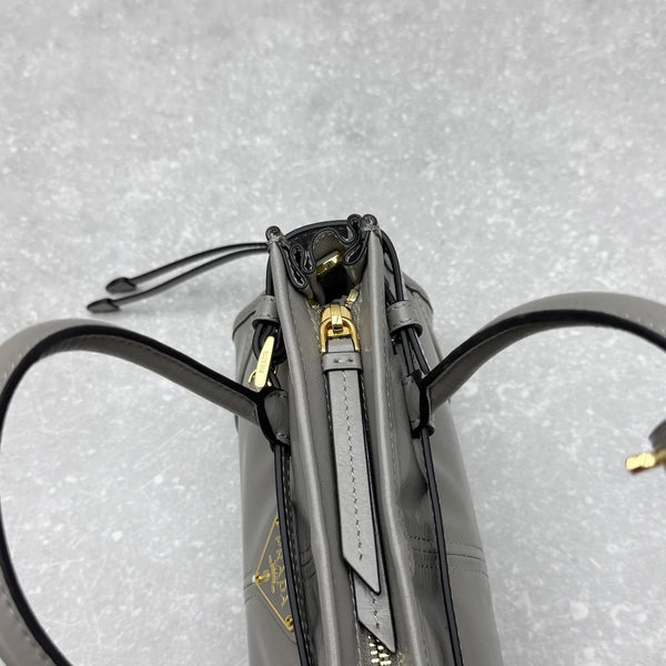 Prada 2026 Bonnie Bag 24cm Gray Leather