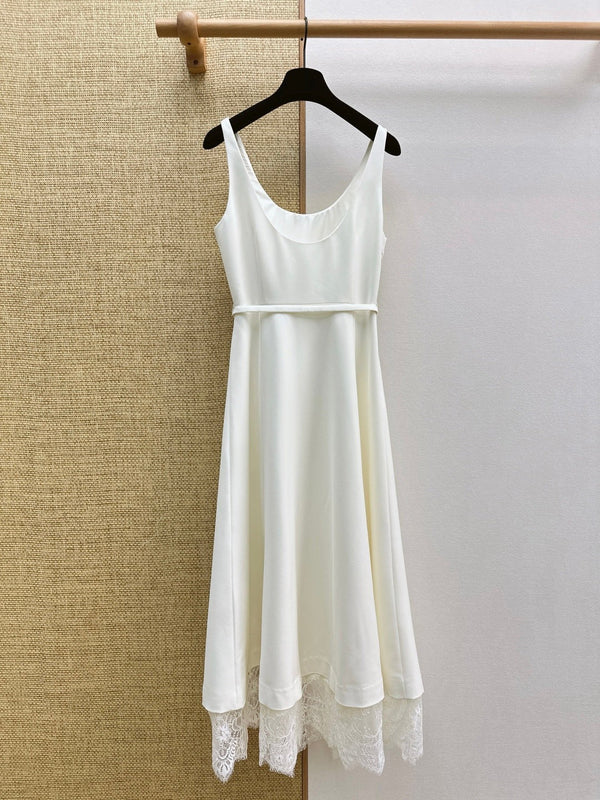 Dior 2026 Lace-trimmed Slip Dress Lace Cotton 403717