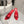CL 26SS High-Heeled Slippers 100 Red Suede Sheepskin 636693