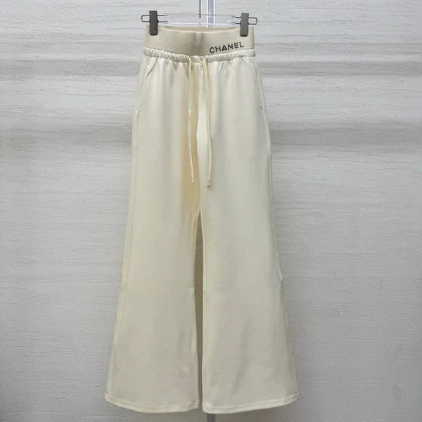 Pantalon décontracté en coton avec ceinture ornée de strass Chanel 2026 356983