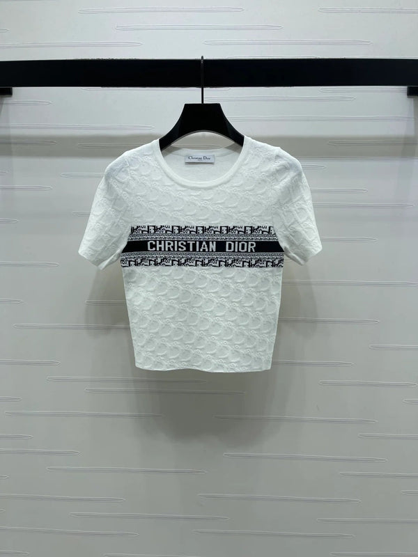 Dior 2026 Crew Neck Knit Short-Sleeve Top Wool 352606