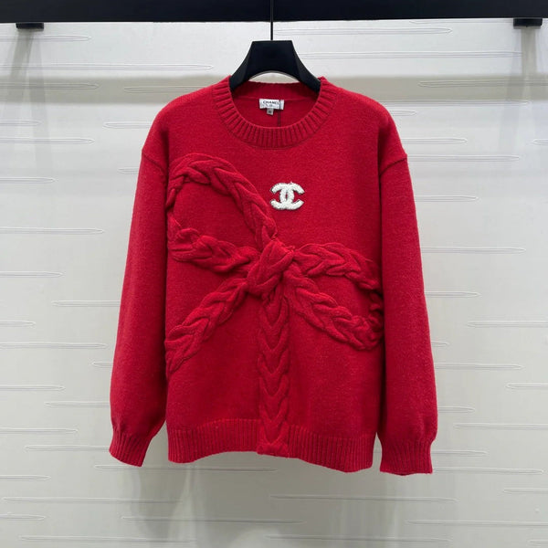 Pull Papillon CC 26 en Laine Rouge 331564