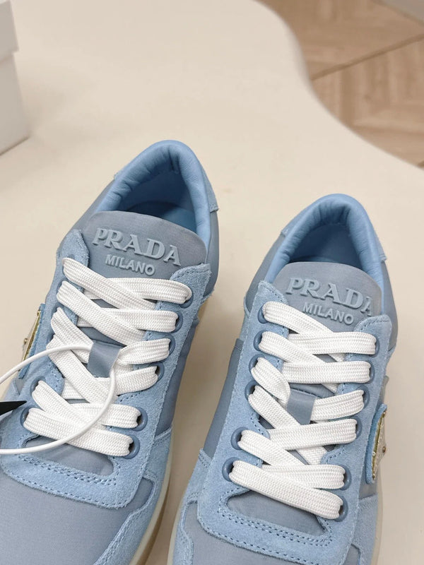 Baskets plateforme PRA 2026S 50 Daim de vache bleu 663496