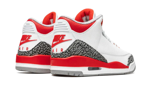 Nike Air Jordan 3 Fire Red White Gray Cowhide