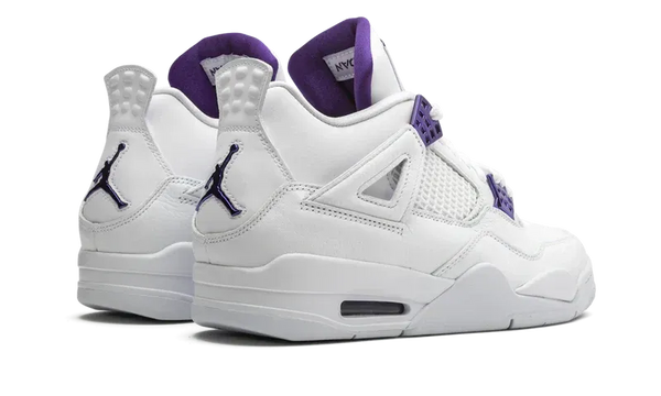 Nike Air Jordan 4 Retro White Purple Leather