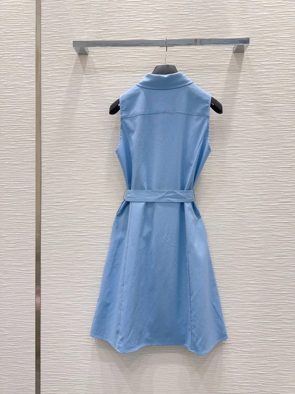 CD 2026 Vest Dress Blue Cotton 384557