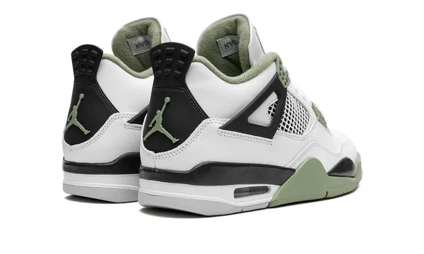 Nike Air Jordan 4 Retro White Green Black Suede