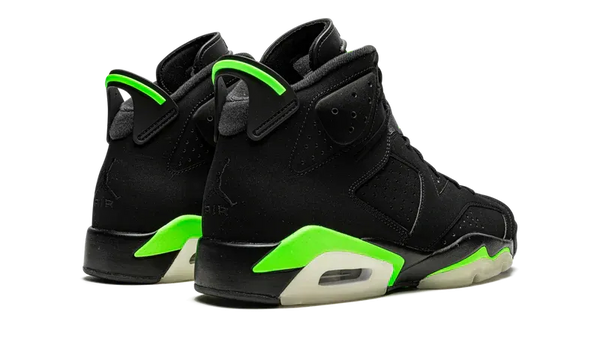 Nike Air Jordan 6 Retro Black Neon Green Velvet Leather