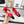 CC 26s Flat Sandals Red Black Cowhide Patent Leather 183574