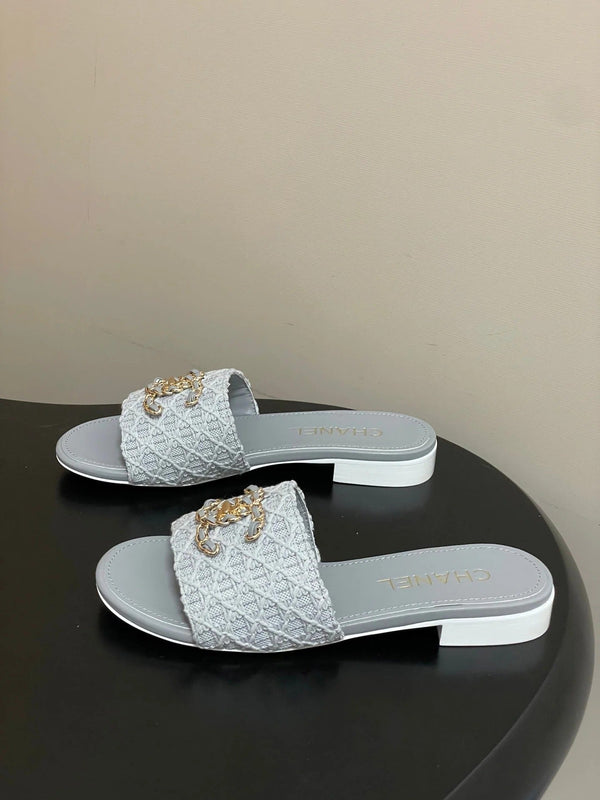 CC 26s Ballerines Grises Tissu Peau de Mouton 649489