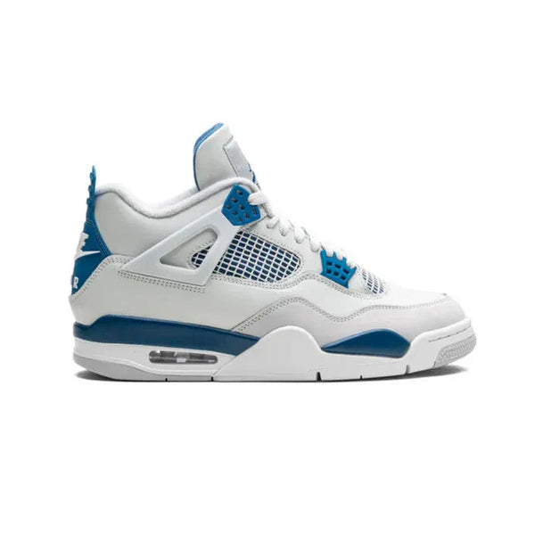 Nike Jordan 4 Retro Military Blue White Suede Leather