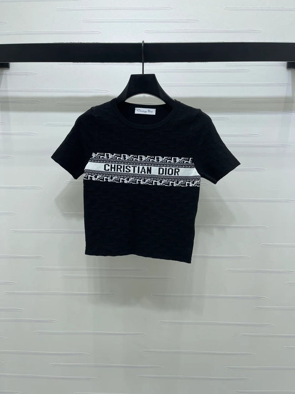 Dior 2026 Crew Neck Knit Short-Sleeve Top Wool 352606