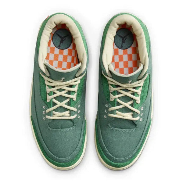 Nike Chanel Abney x Air Jordan 3 Green Canvas Suede