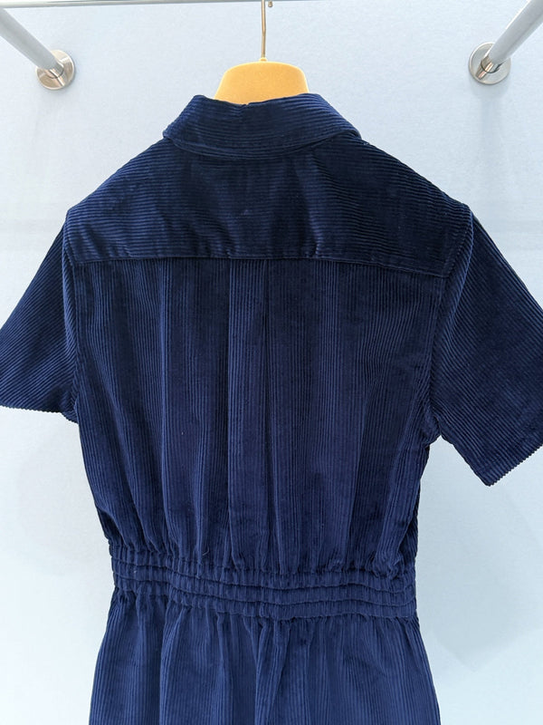 Robe chemise Miumiu 2026 en coton bleu coupe slim