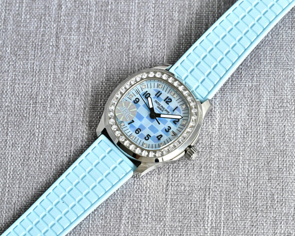 Patek Aquanaut 35.6mm Blue Dial Blue Strap Watch