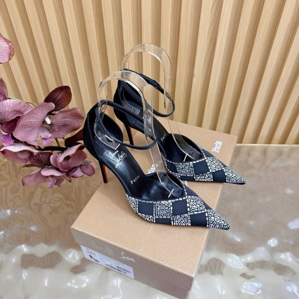 CL 2026 Slingback Pumps 100mm Silk Rhinestone 775986
