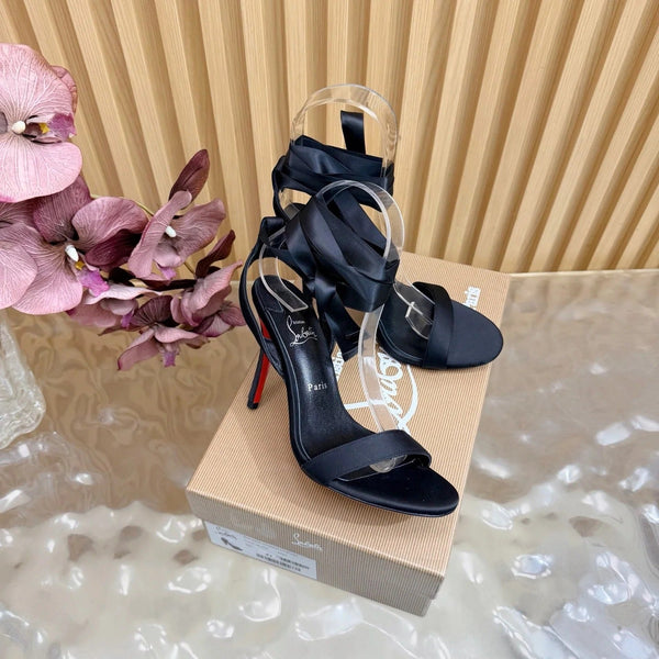 CL 2026 Cassia Lace Up Pumps 100mm Crepe Satin 775976