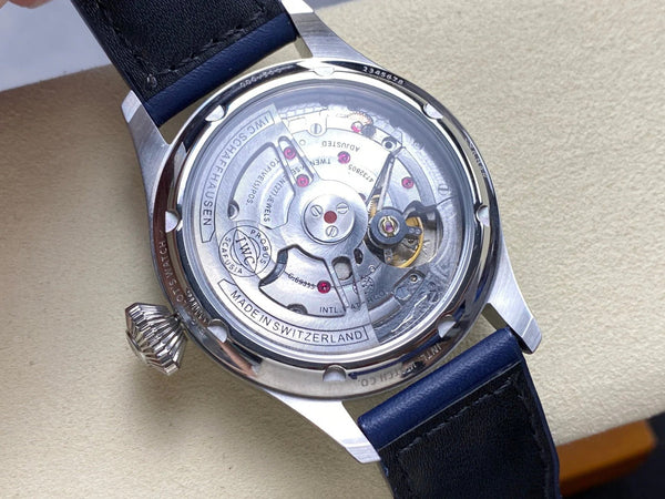 IWC Big Pilot 46mm Blue Dial Steel Case Blue Leather Strap