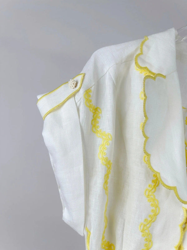 ROBE COURTE ZIMMERMANN BRODÉE À MANCHES COURTES 270269