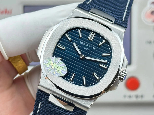Patek Philippe Nautilus 41mm Blue Dial Fabric Strap