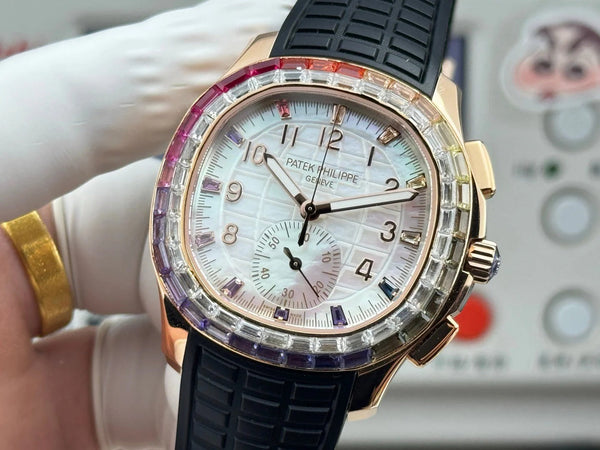 Patek Philippe Aquanaut Luce “Rainbow” Chronograph 40mm Black Rubber Strap