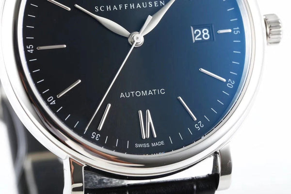 IWC Portofino 40mm Black Dial Steel Case Black Crocodile Leather Strap