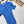 Miumiu 2026 Collared Logo Short-Sleeve Knit Top Blue Cotton