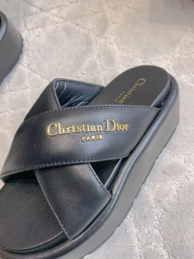 CD 26s Platform Sandals 65 Black Lambskin 644289