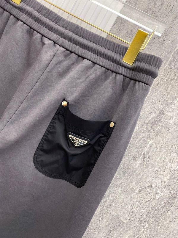 PRA 2026 Men's Casual Pants Gray Black Fleece 842904