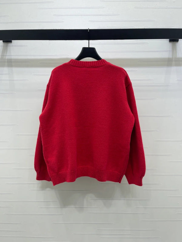 Pull Papillon CC 26 en Laine Rouge 331564