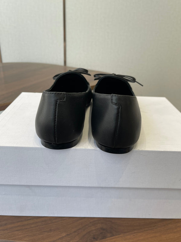 Celine 26 Loafers Black Sheepskin 624695