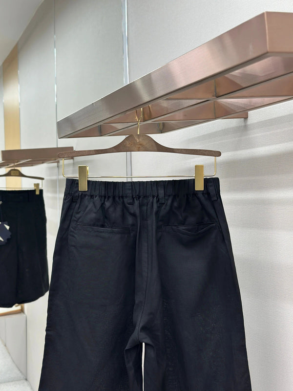 PRA 2026 Men's Linen Shorts Black Fabric 917703