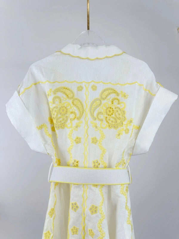 ROBE COURTE ZIMMERMANN BRODÉE À MANCHES COURTES 270269