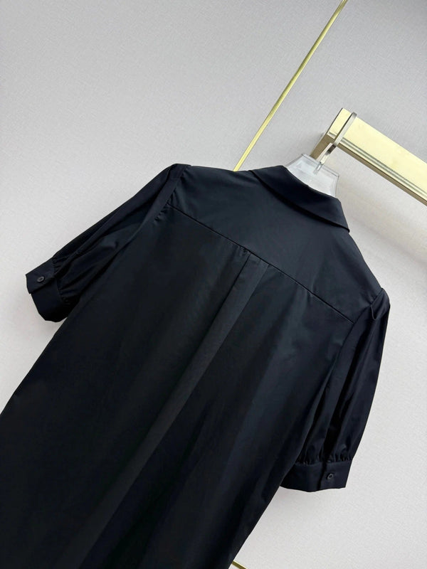 Prad 2026 Puff Sleeve Shirt Dress Cotton 396892