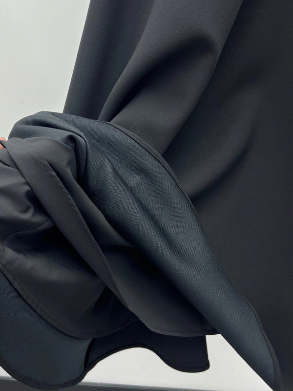 CD 2026 Robe Ceinturée à Nœud Noir Polyester 445444