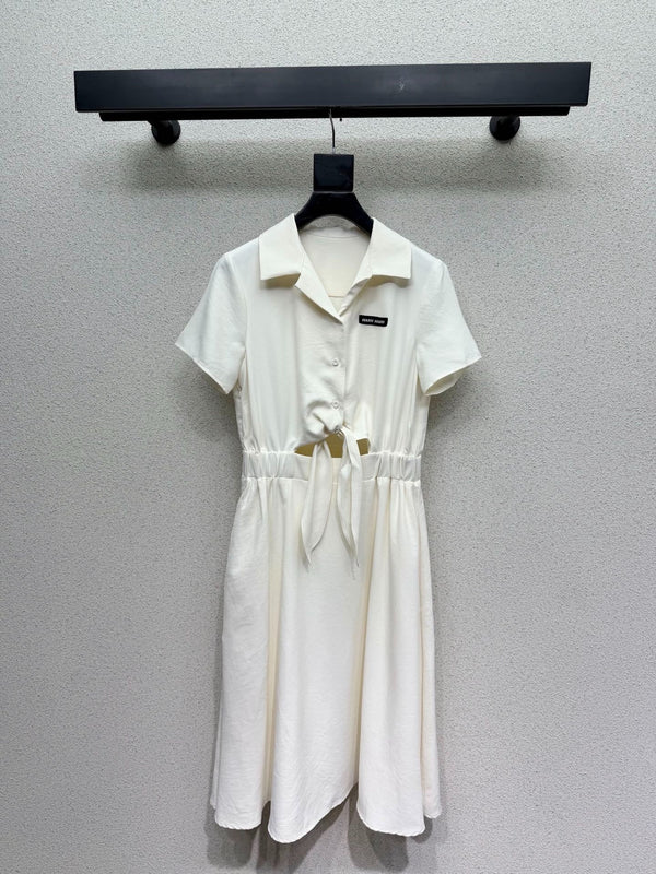Miu 2026 Short-sleeved Shirt Dress Polyester 384302