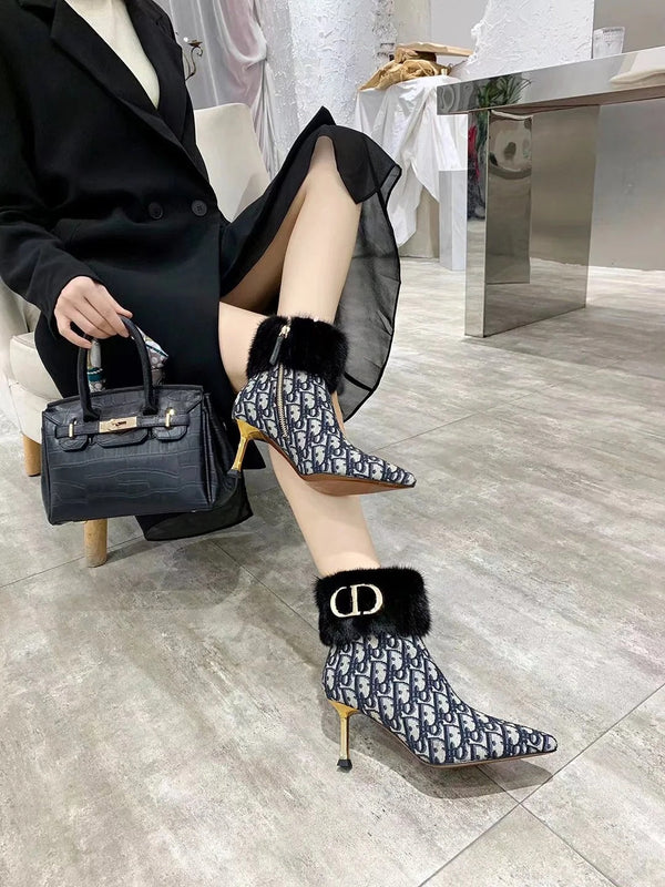 CD 26s Oblique Ankle Boots 70mm Fabric 966674