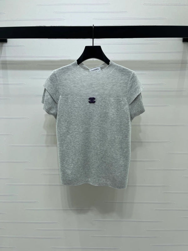 Chemise à manches courtes en laine et cachemire Chanel 2026 14093