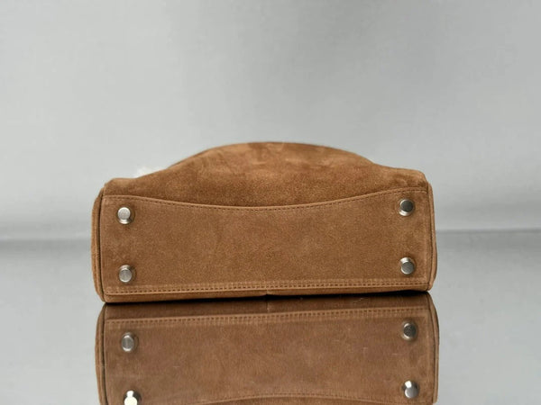 Balenciaga Small Rodeo Bag 29 Brown Suede Sliver Hardware