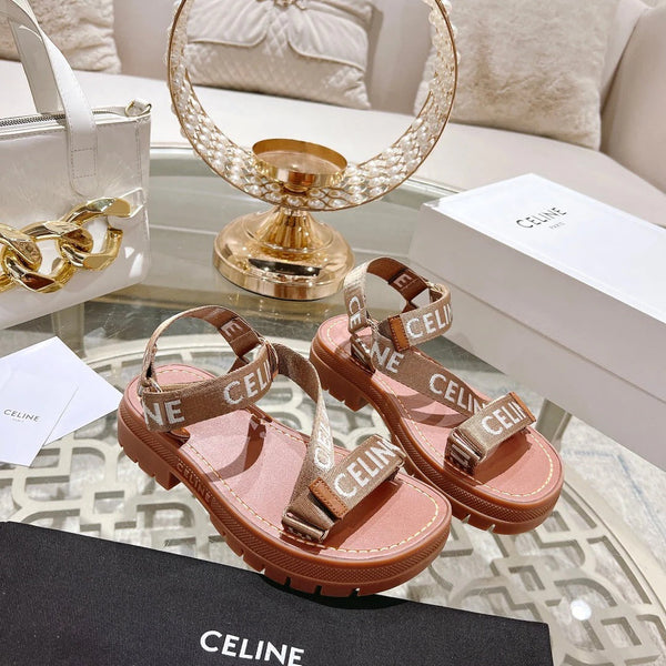 CL 26 Leo Strappy Sandals Wool Jacquard Leather 736576