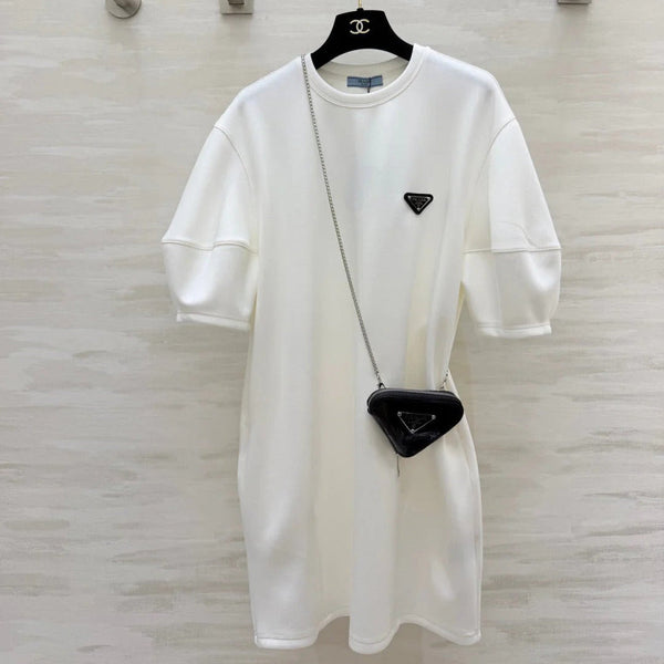 Pra 2026 Triangle Logo Casual Dress Cotton 396953