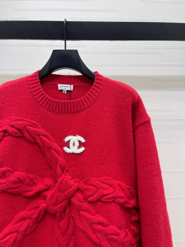 Pull Papillon CC 26 en Laine Rouge 331564