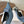 Celine 26 Pointed-Toe Slingback Blue Denim 624685